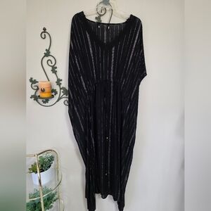 Elegant Black Striped Dress